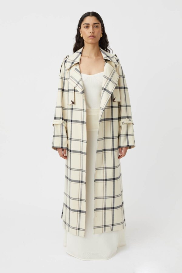 Connie Trench Coat Check