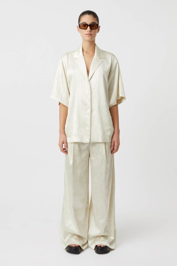 Louisa Satin Shirt White